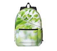 YKJJFVZ Mochila elegante con estampado de ramita verde blanco natural,Mochila de viaje,Mochila para el trabajo,Mochila ligera, Negro, Talla única, Negro 1, One Size