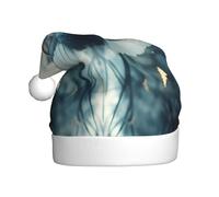 YKJJFVZ Patrón de pájaro con estampado Santa Claus sombrero, Unisex adulto sombrero de Navidad, sombrero de Navidad para Año Nuevo