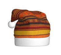 YKJJFVZ Patrón nativo americano estampado sombrero de Santa Claus, adulto sombrero de Navidad Unisex, sombrero de Navidad para Año Nuevo