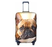 YKJJFVZ Perro Animal Bulldog Francés Estampado Maleta Protector Para Viaje,Elegante Y Protector Bolsa Cubiertas Para Equipaje, Blanco 1, S