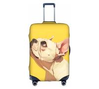 YKJJFVZ Perro animal Bulldog Francés Impresión Maleta Protector de viaje, Elegante y Protectora Cubiertas de equipaje, Blanco 1, M