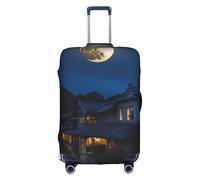 YKJJFVZ Protector de maleta con estampado de luna llena en noche para viajes, elegantes y protectoras fundas para equipaje, Blanco 1, S