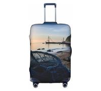 YKJJFVZ Redes de pesca imprimir maleta protector de viaje, elegante y protectora cubiertas de equipaje, Blanco 1, L