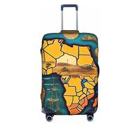 YKJJFVZ Resumen Mapa del Mundo Imprimir Protector de maleta de viaje, Fundas de equipaje elegantes y protectoras, Blanco 1, L