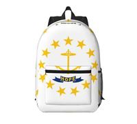 YKJJFVZ Rhode Island State Flag Print Elegante Mochila,Mochila de viaje,Mochila para el trabajo,Mochila ligera, Negro, Talla única, Negro 1, One Size