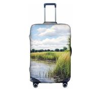 YKJJFVZ River Pajitas Imprimir Maletín de Viaje, Elegante y Protectora Fundas de equipaje, Blanco, Grande, Blanco, Large, Blanco 1, L