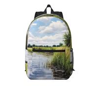 YKJJFVZ River River River Mochila Elegante Mochila De Viaje, Mochila De Trabajo, Mochila Ligera, Negro, Talla Única, Negro, Rozmiar uniwersalny, Negro 1, Rozmiar uniwersalny