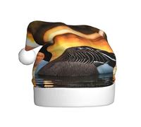 YKJJFVZ Salario Naturaleza Pájaro Imprimir Santa Claus Sombrero, Adulto Sombrero de Navidad Unisex, Año Nuevo Sombrero de