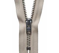 YKK Cierre automático con cremallera Nº 572, color beige, 15 cm de longitud