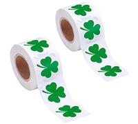 YKKJ 2 Volumen 1000 Hojas Engomada del Trébol de la Suerte,Pegatina de San Patricio,Pegatinas Decorativas de trébol,para Regalos y Decoraciones