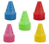 YKKJ 50 pcs Conos para Entrenamiento，Conos Entrenamiento de Colores，Conos Marcadores de Espacios para Patinaje de Slalom.