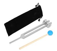 Yklhsocneg Diapasones de aleación de aluminio, diapasón Hz con martillos para examinar el sistema nervioso, terapia de curación de sonido, plata