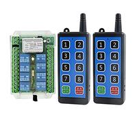 Yklhsocneg Interruptor de control remoto inalámbrico de 8 canales 12V/24V/36V 433MHz Cont remoto inalámbrico interruptor de control remoto de motor DC9V-72V