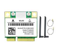 Yklhsocneg RTL8822CE Tarjeta WiFi+2XAntena 1200Mbps 2.4G+5Ghz 802.11AC Red Mini PCIe BT 5.0 Soporte Laptop/PC /11