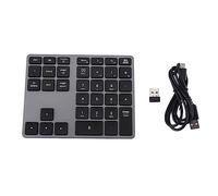 Yklhsocneg Teclado numérico inalámbrico Bluetooth 5.0 de 35 teclas, teclado digital para , Android, PC, tablet, portátil, color gris oscuro