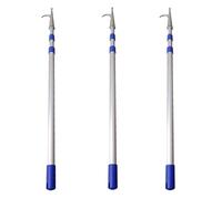YKMYXZ, 1, 2 y 3 Postes de Empuje portátiles for embarcaciones Planas, Varillas de extensión comerciales for el hogar, Ganchos de Acero Inoxidable(3pcs,1.4 m 4.0 m/4.6 ft 13 ft)