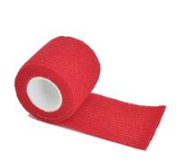 YKMYXZ, 1 rollo de vendaje de gasa autoadhesivo transpirable de 2,5/5/10 cm x 4,8 m for fijación deportiva de dedos, muñecas y piernas.(Gules,2.5cmX4.8m)