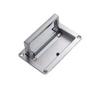 YKMYXZ 1 tirador plegable de metal con forma rectangular, empotrado, 11, cm x 6,9 o,5(Big,Silver)