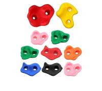 YKMYXZ 10 Piezas de Juego Pared Madera for Patio Juegos, Agarre for Manos y pies, al Aire Libre for Soporte Marco(Colorful 10pcs No Screw)