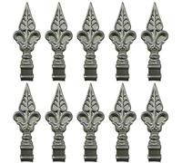 YKMYXZ, 10 piezas de remates for postes de valla de metal, con forma de tridente, galvanizados, for portones de hierro forjado.