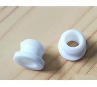 YKMYXZ, 10 tapones de goma de silicona con ojales a presión de 2 mm a 30 mm para cable de protección (blanco, A12,5 mm (agujero de 9,5 mm)