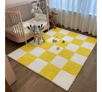 YKMYXZ Alfombras peludas y esponjosas for Dormitorio, Aislamiento acústico, se Pueden Recortar, protegen el Piso, 10 Piezas(Style a,10 Pieces)