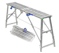 YKMYXZ， Andamio Multiusos con Escalera, Banco, Plataforma de Trabajo Plegable portátil, Equipo de andamio for Lavado de vehículos, Carga máxima de 400 kg, 160 cm(140cm)