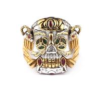 YKMYXZ Anillo de la suerte Los Mercenarios, anillo cobre con calavera Stallone, joyero gótico vintage, for motociclistas y cócteles(Z+2)