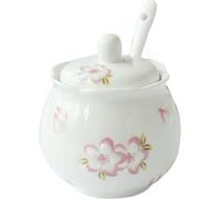YKMYXZ azucarero, Juego de café cerámica con jarra for crema (rosa), for leche y azucarero(Bianco,Sugar Bowl)