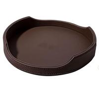 YKMYXZ, bandeja de noche de cuero, caja de dados, llaveros, teléfono, moneda, relojes y caramelos, bandeja decorativa, organizador de almacenamiento de oficina (Coffee Color)