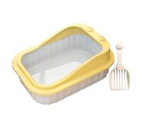 YKMYXZ Bandeja Sanitaria Caja de Arena Abierta for Gatos, Inodoro for Gatos, Recipiente for Arena for Gatos con Bandeja de Arena for Gatos de Lado Alto, Bandeja for Arena for Gatos,(Yellow)