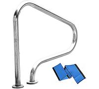 YKMYXZ, Barandilla de piscina de acero inoxidable 304 con juego completo de accesorios de pasamanos de seguridad (grosor de 1,5 mm)