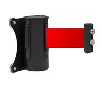 YKMYXZ Barrera de Cuerda Cinta magnética retráctil for barandilla de Pared, 2/3/5 m, Color Rojo, con Carcasa Acero Negra(5M/16.4FT)