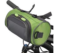 YKMYXZ Bolsa Delantera for Bicicleta, Bolsa Frontal de Gran Capacidad con Pantalla táctil, Equipo de Ciclismo Resistente a la Lluvia(Green)