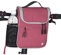 YKMYXZ Bolsa Delantera for Bicicleta, Gran Capacidad, multifunción, Plegable, for Bicicleta eléctrica(Red)