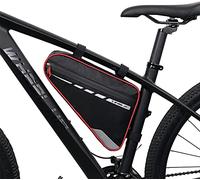 YKMYXZ Bolsa for Bicicleta, Bolsa Triangular, Bolsa for viga, Bolsa Delantera for Bicicleta de montaña, Bolsa for sillín, Bolsa for el Tubo Superior, Equipo de conducción(Red)