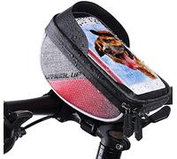 YKMYXZ Bolsa for Manillar de Bicicleta, Bolsa for la Cabeza Delantera del Coche, Bolsa for Manillar de Bicicleta, Bolsa for teléfono móvil, Equipo de conducción(Red)