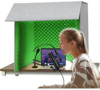 YKMYXZ， Cabina de aislamiento de micrófono con aislamiento acústico en forma de cubo, ideal for estudios en casa y grabación de música.