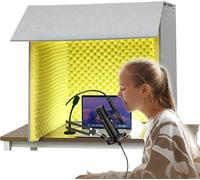 YKMYXZ， Cabina de aislamiento de micrófono en forma de cubo, 80 x 80 cm, for estudio en casa, grabación de música, podcasting y tratamientos acústicos.(Yellow)