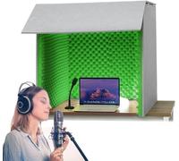 YKMYXZ， Cabina de aislamiento de micrófono en forma de cubo, cubierta insonorizada de escritorio, cabina de grabación vocal portátil, cabina de aislamiento, cabina de grabación vocal portátil for estu