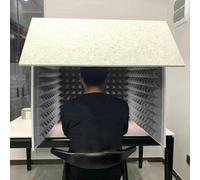YKMYXZ， Cabina de aislamiento de micrófono tipo cubo, reduce el ruido, escudo aislante for estudios domésticos, grabación de música y podcasting(Gris)