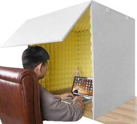 YKMYXZ， Cabina de grabación portátil for voz, cabina de aislamiento for micrófono, protector de aislamiento for estudio, blog, uso vocal(Yellow)