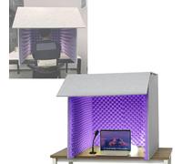 YKMYXZ， Cabina insonorizada, cabina de grabación portátil, pantalla de aislamiento simple, pantalla de aislamiento for micrófono(Purple)