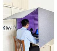 YKMYXZ， Cabina vocal portátil, equipo de grabación de sonido, micrófono de espuma tipo cubo, ideal for estudio de música, dormitorio y hogar.(Purple)