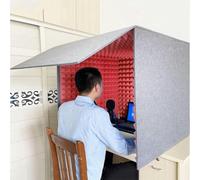 YKMYXZ， Cabina vocal portátil, equipo de grabación de sonido, micrófono de espuma tipo cubo, ideal for estudio de música, dormitorio y hogar.(Red)