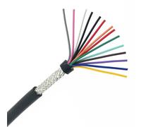 YKMYXZ, Cable de control blindado de 5 metros, 12 núcleos, 14 núcleos, 16 núcleos, 0,3 mm, 0,5 mm, 0,75 mm, 1 mm, 1,5 mm, alambre de cobre(14 Core,1.5mm)