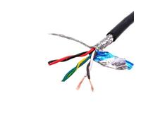 YKMYXZ, Cable de par trenzado blindado, 1 metro, 20 AWG, 22 AWG, 18 AWG, 2 núcleos, 4 núcleos, 6 núcleos, 8 núcleos, cobre puro, calibre 485, cable de señal de comunicación(6 Core 22awg 0.3mm)