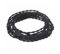 YKMYXZ, Cable trenzado de tela vintage de 2 hilos, 2 x 0,75 mm, for iluminación doméstica, for lámpara colgante.(Black,1meter)