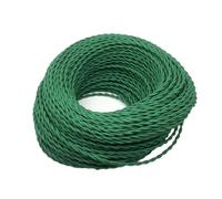 YKMYXZ, Cable trenzado de tela vintage de 2 hilos, 2 x 0,75 mm, for iluminación doméstica, for lámpara colgante.(Green,2meter)