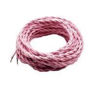 YKMYXZ, Cable trenzado de tela vintage de 2 hilos, 2 x 0,75 mm, for iluminación doméstica, for lámpara colgante.(Pink,10meter)